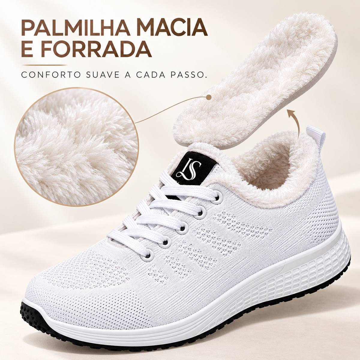 Aveline Lusitanna - Basket Casual avec Doublure Bien Chaude pour l'Hiver
