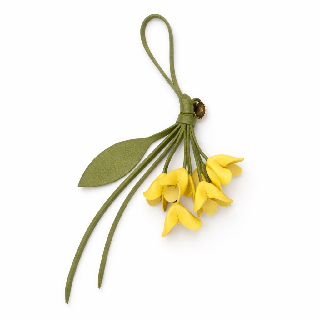 Pendentif sac à main fleuri en cuir PU, marque originale, design exquis, fait main, pendentif fleur artificielle osmanthus tulipe porte-clés