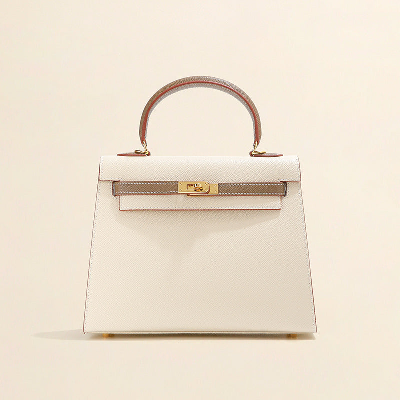 Grace Duo – Bolsa Estruturada em Couro Genuíno Pebbled ( 22 CM e 25 CM )