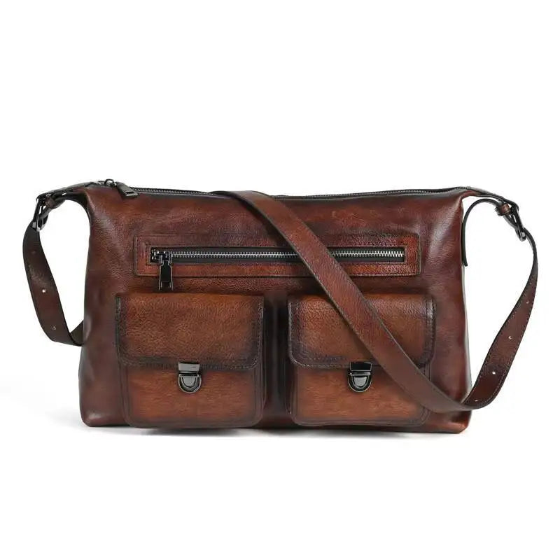 Sac Alba Vintage – Fabriqué en cuir véritable peint à la main