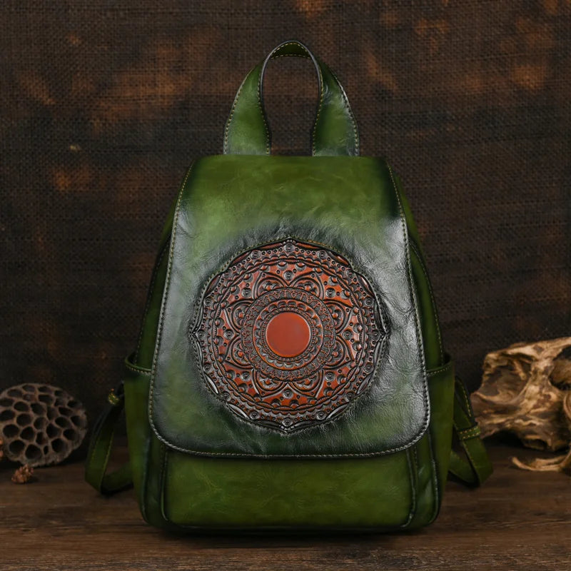 Sac à dos géométrique vintage Laura – Design élégant et de haute qualité