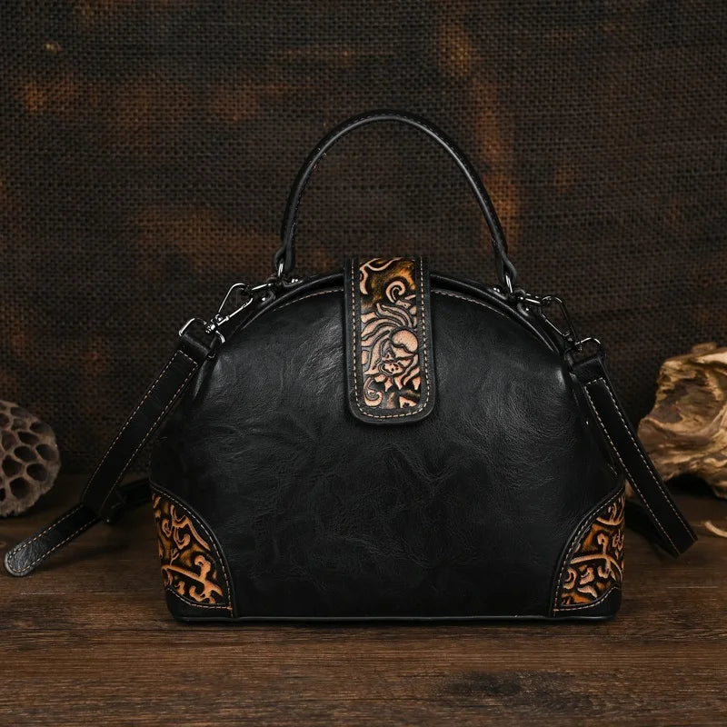 Aurora Clip Vintage – mala concha, cor preto
