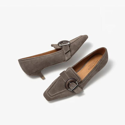 Aliene Daux - Chaussure en daim souple véritable