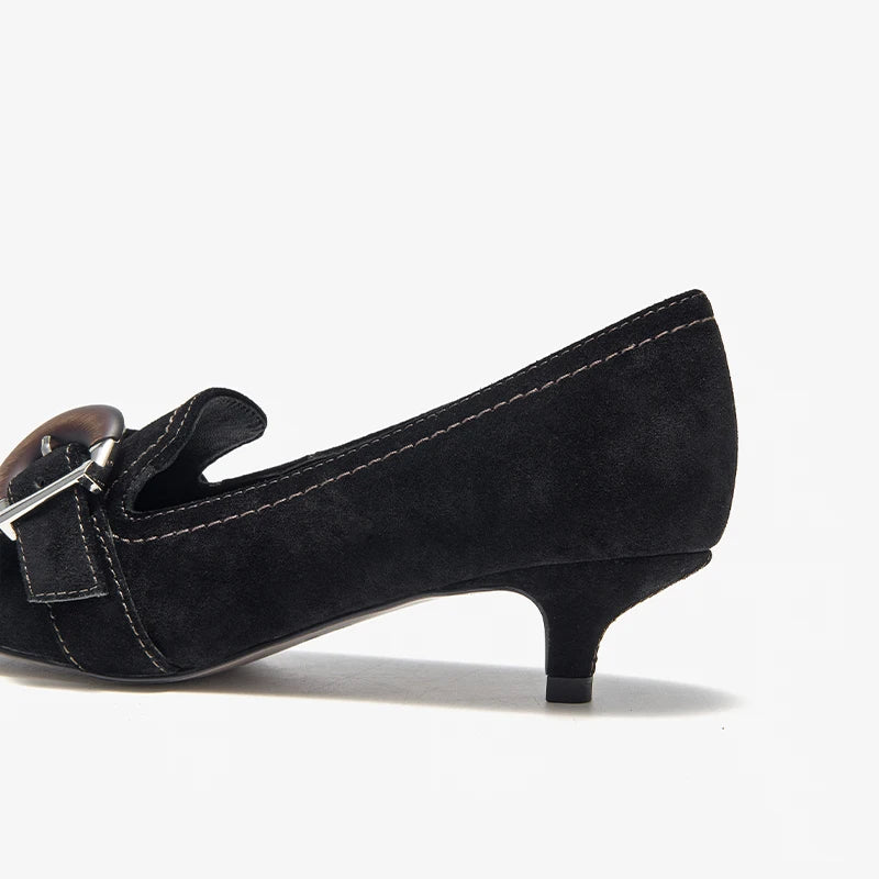 Aliene Daux - Chaussure en daim souple véritable