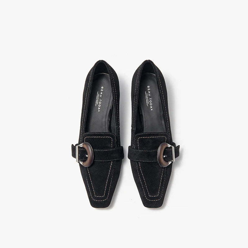 Aliene Daux - Chaussure en daim souple véritable