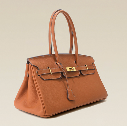 Sac baguette Jane – 40 cm en cuir véritable grainé 