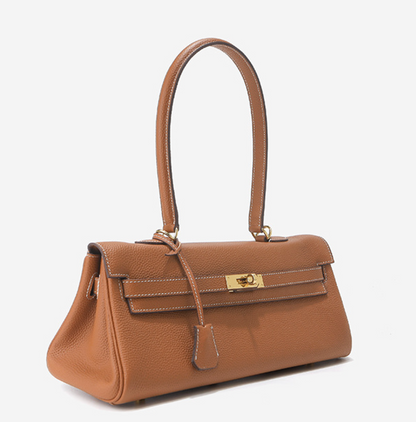 Sac bandoulière Grace 35 – Sac structuré en cuir grainé véritable