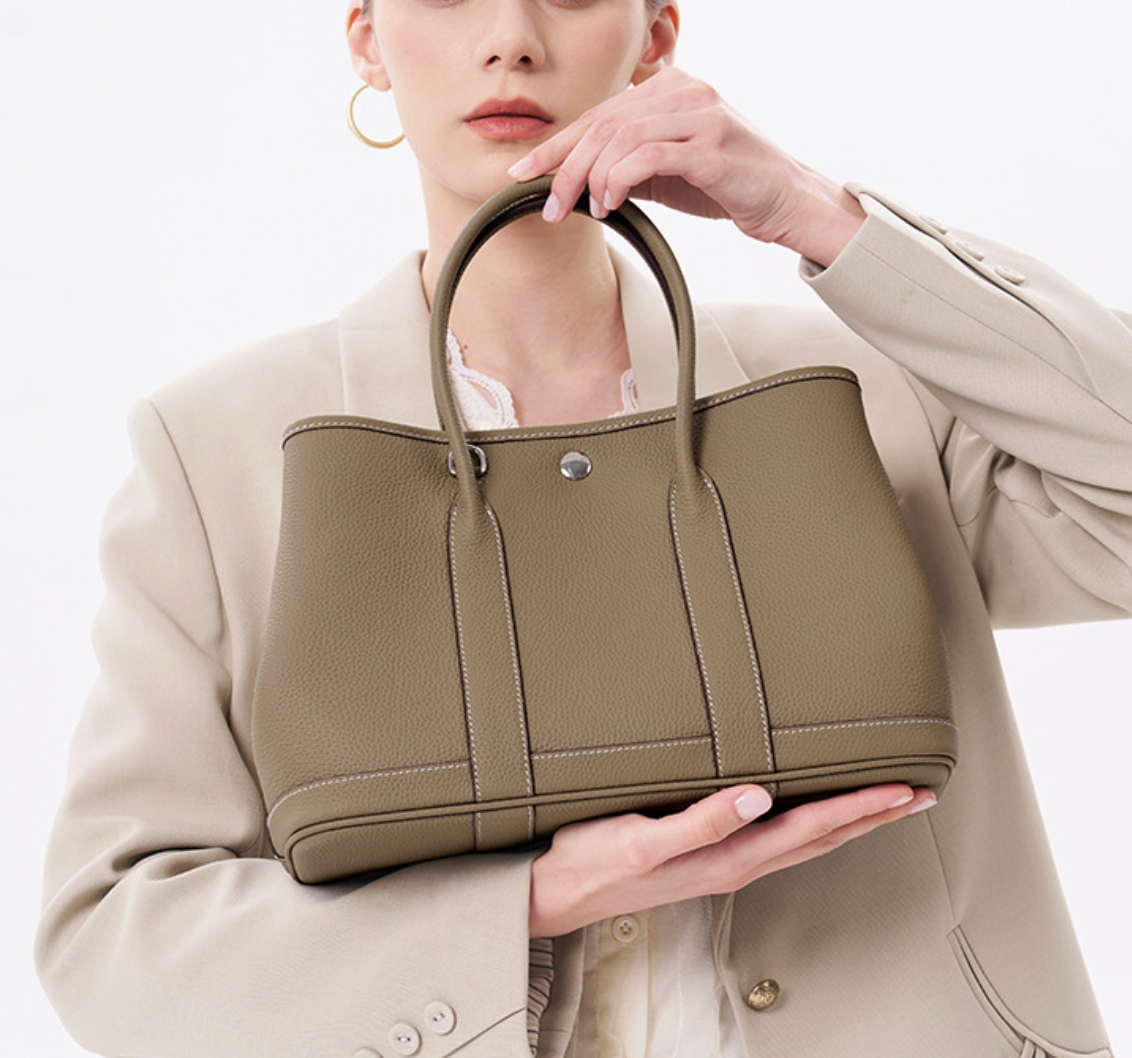 Brigitte – Sac à main élégant en cuir véritable style Togo