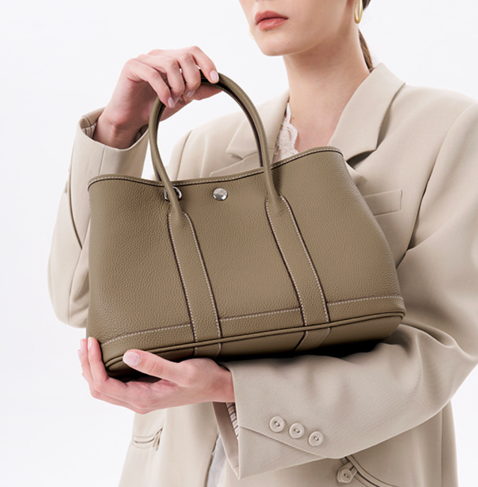 Brigitte – Sac à main élégant en cuir véritable style Togo
