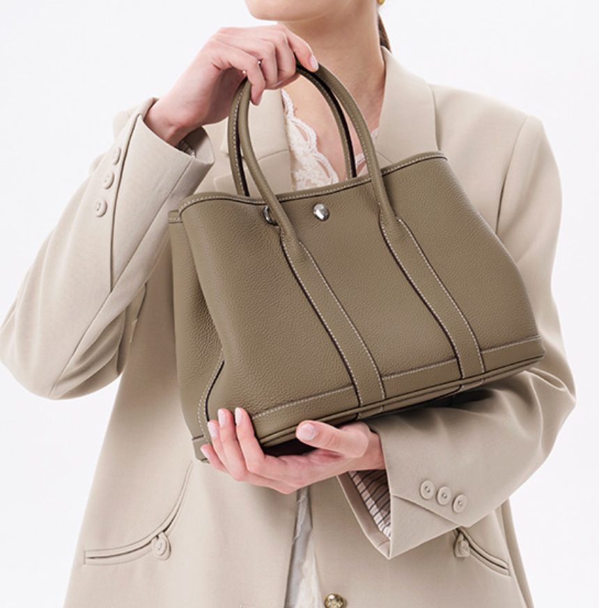 Brigitte – Sac à main élégant en cuir véritable style Togo