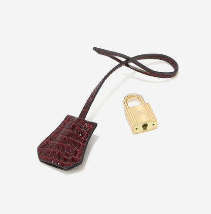 Jane Croco – Sac structuré en cuir véritable à texture crocodile