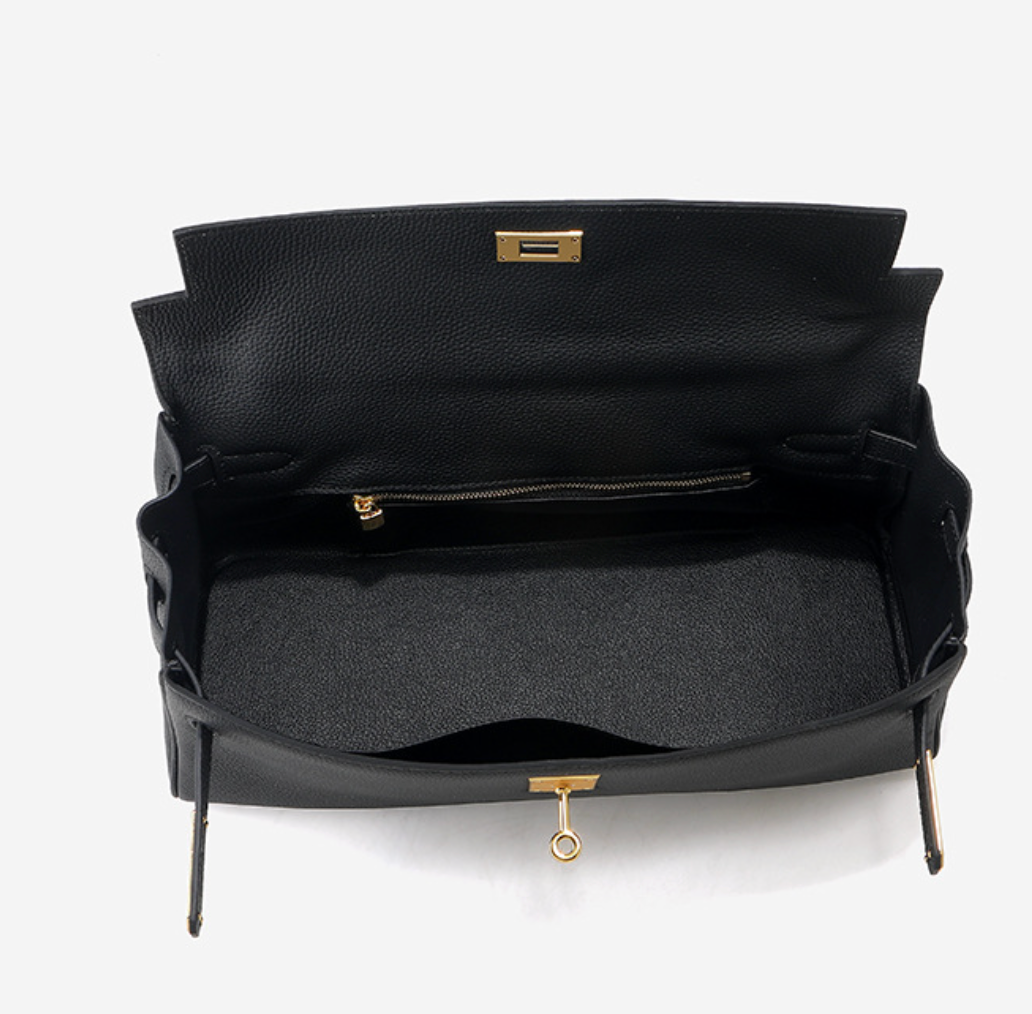 Sofia – Sac structuré en cuir de vachette pleine fleur