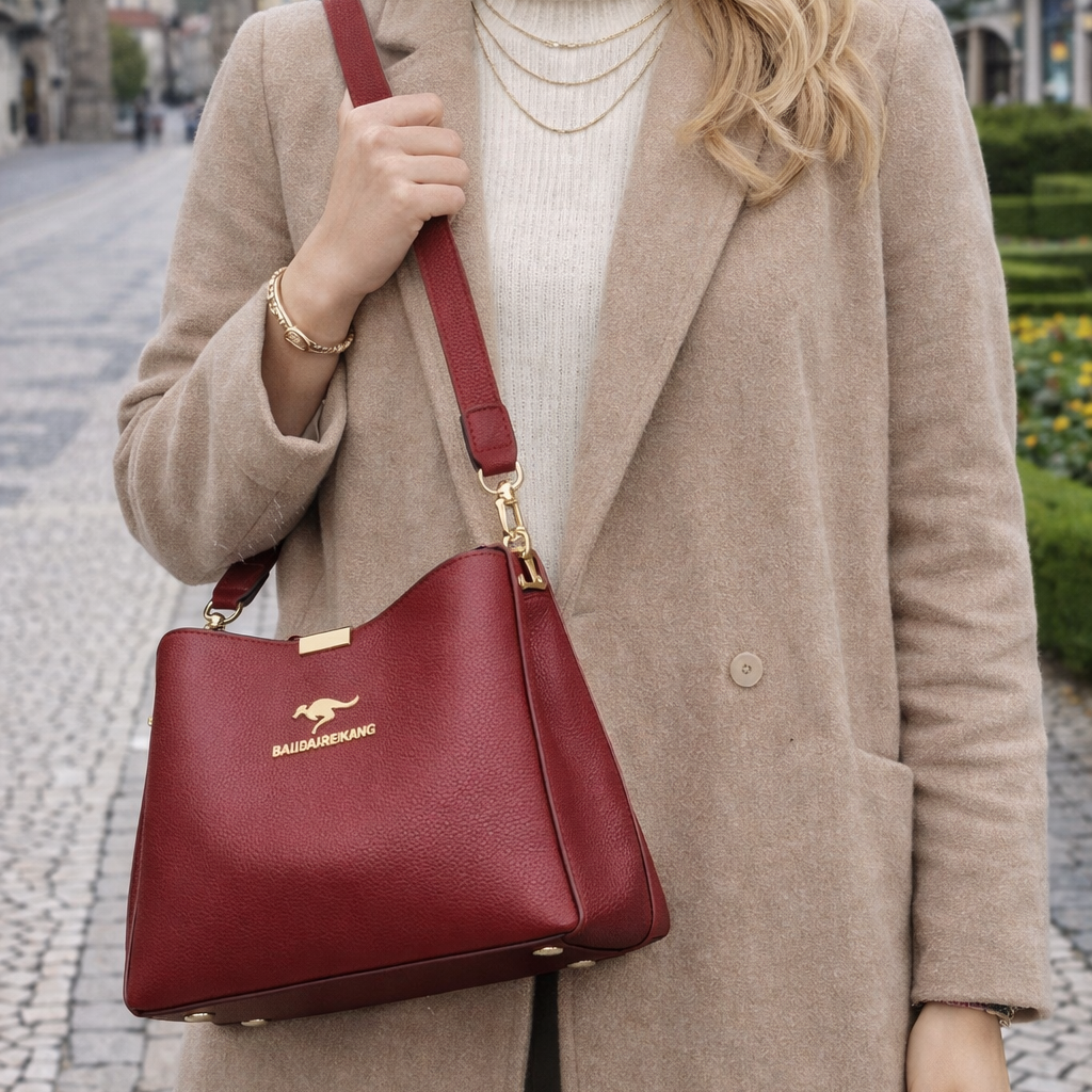 Sac à main élégant à trois compartiments pour femme