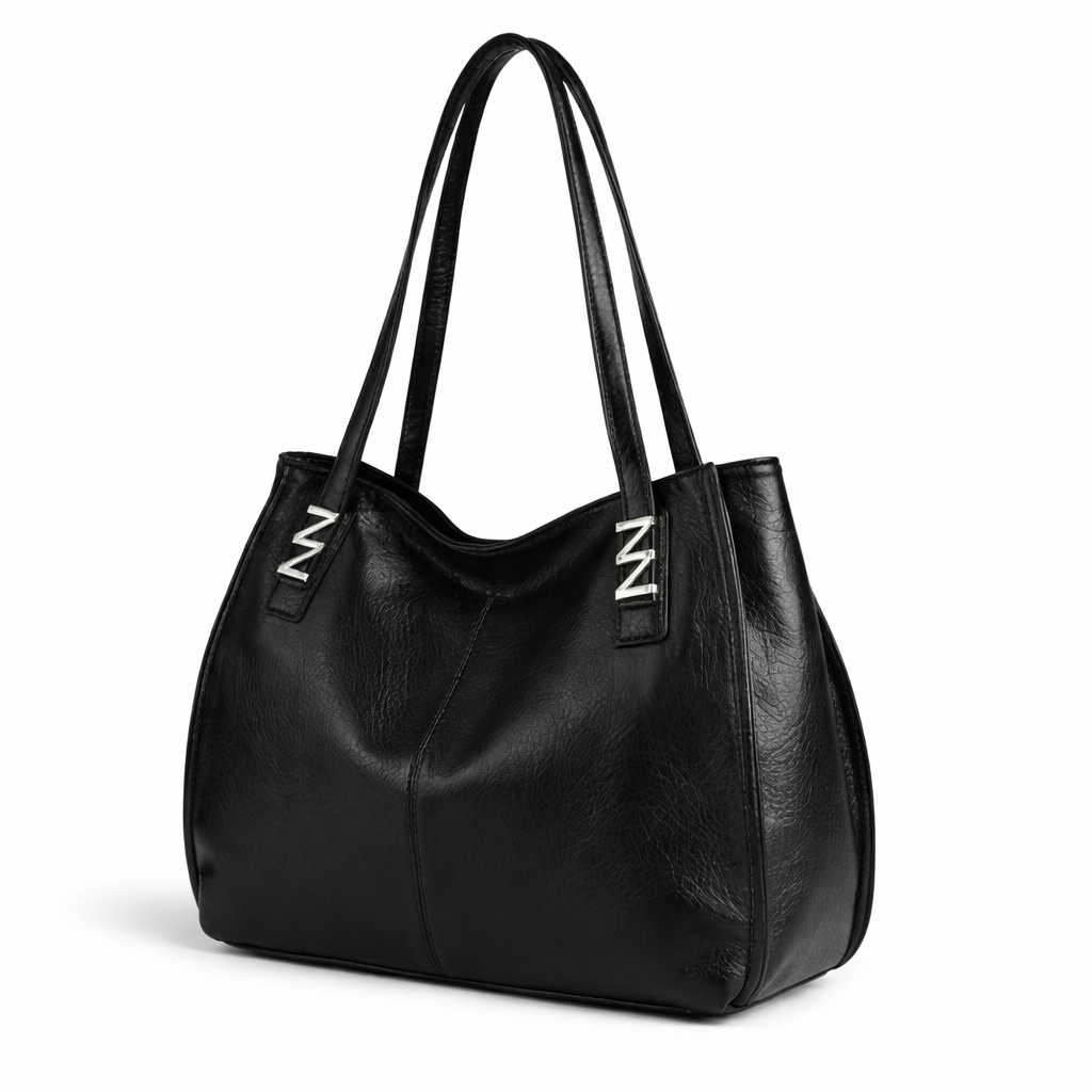 Grand sac à main pour femme en cuir PU souple, luxueux et élégant.