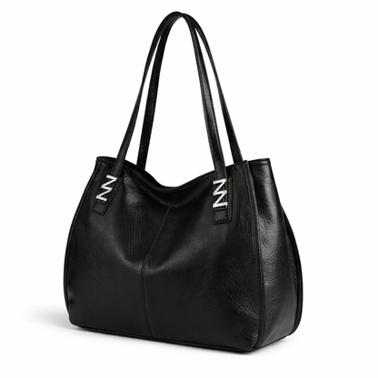 Grand sac à main pour femme en cuir PU souple, luxueux et élégant.