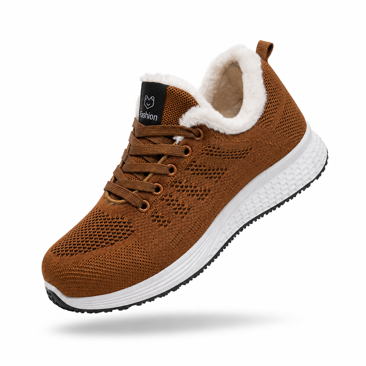 Chaussures d'hiver en coton pour femmes, collection 2026, nouveau modèle transfrontalier, chaussures décontractées à lacets, doublées en polaire épaisse, chaussures de marche pour maman, bottes en coton antidérapantes