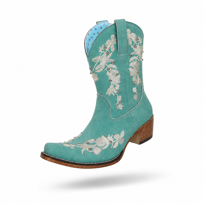 Dakota – Bottines western pour femme avec broderies et clous