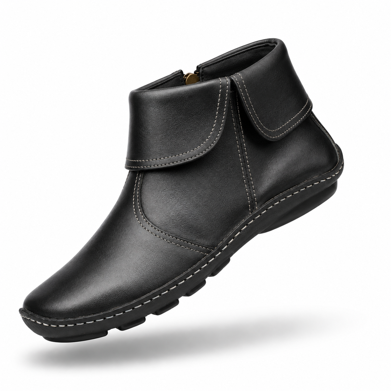 Bottes pour femmes de grande taille en cuir, décontractées, style occidental, Wish Amazon, bottines Martin, transfrontalières