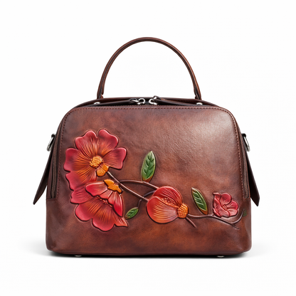 Sac Verona Vintage – Cuir véritable avec gaufrage artisanal