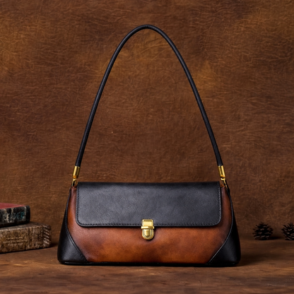 Sac Capri Vintage – Compact en cuir véritable 