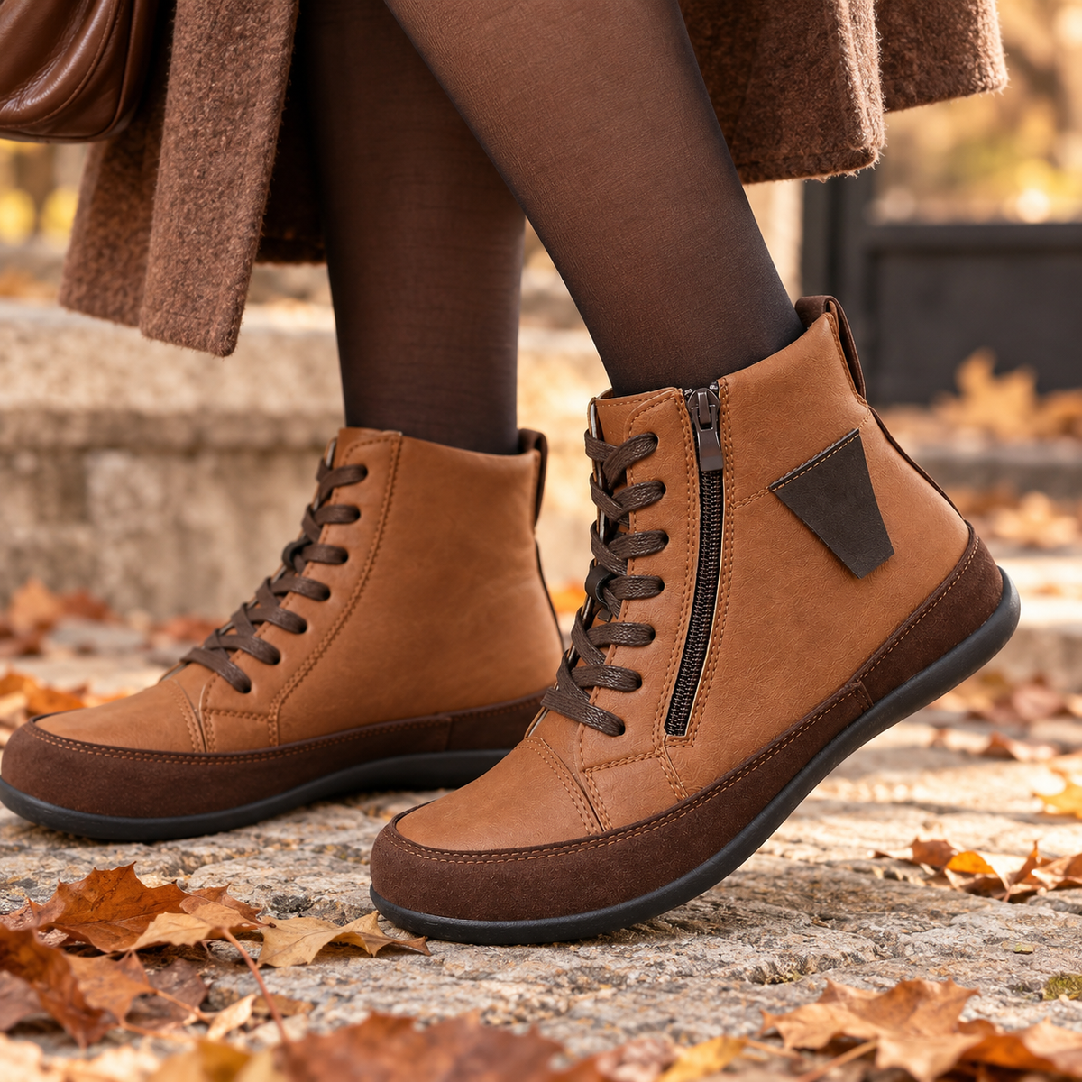Isayara – Botins ankle super confortáveis em sintético