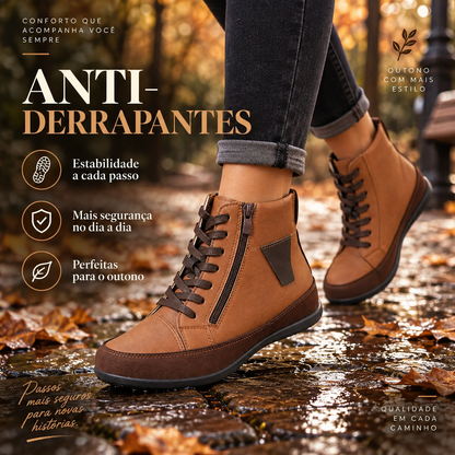 Isayara – Botins ankle super confortáveis em sintético