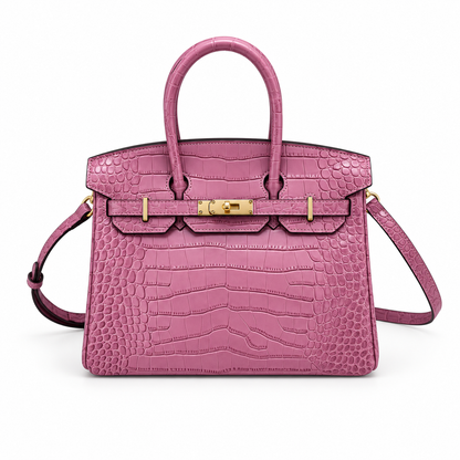 Blanc – Sac structuré grande capacité en cuir de vachette