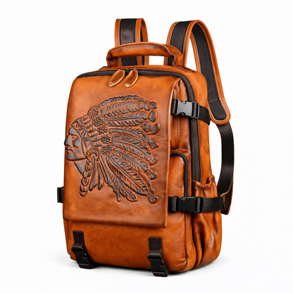 Sac à dos vintage Aurora haut de gamme – Fabriqué en cuir véritable de haute qualité
