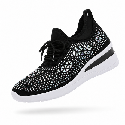 Lumière – Sapatos de Mulher com Cristais e Sola Elevada