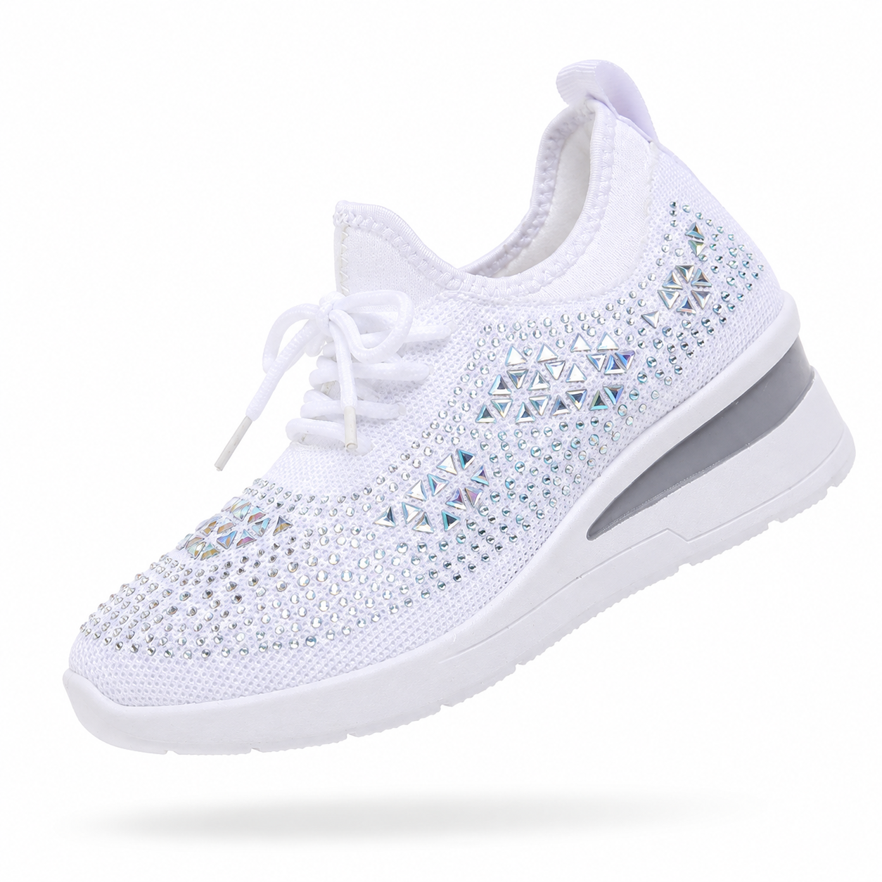 Lumière – Sapatos de Mulher com Cristais e Sola Elevada