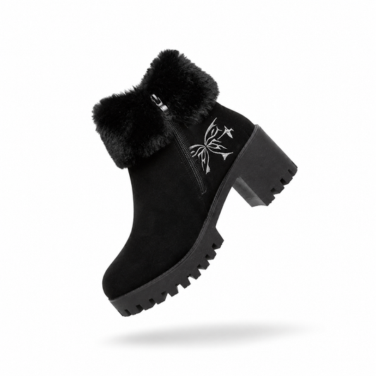 Elara – Bottes Chaudes Femme avec Fermeture Éclair Latérale