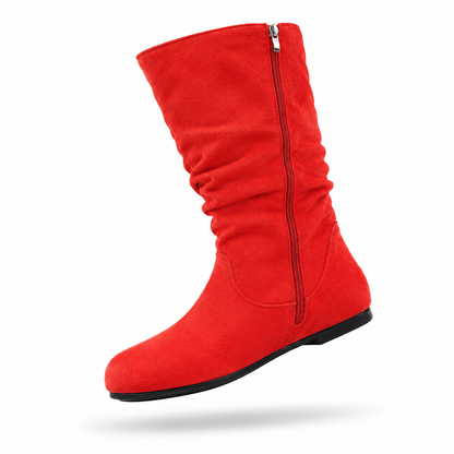 Élodie - Bota Feminina de Cano Médio em Camurça