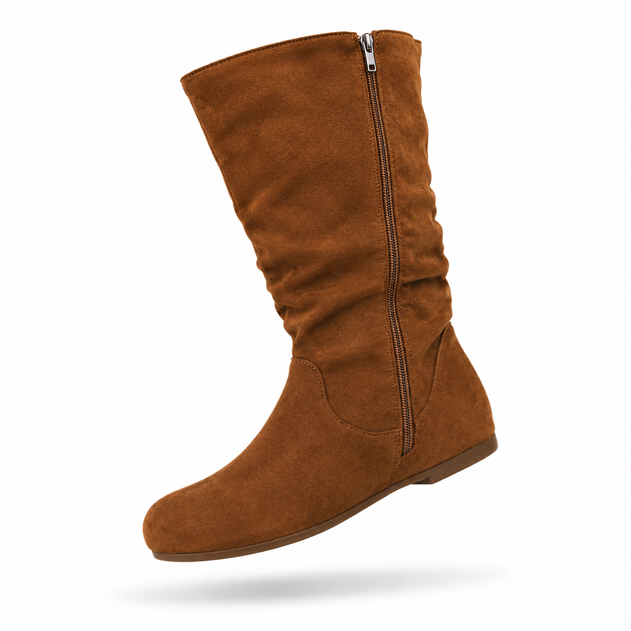 Élodie - Bota Feminina de Cano Médio em Camurça