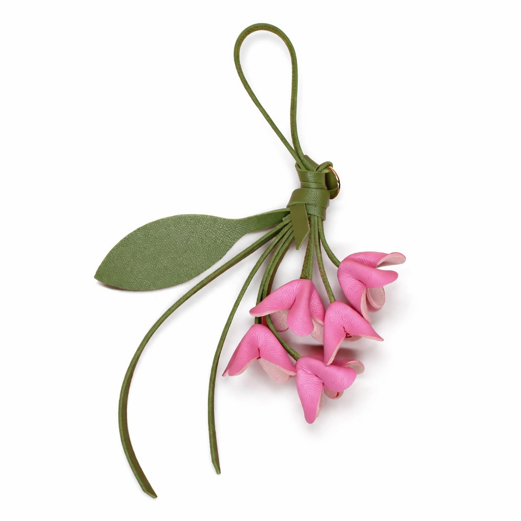 Pendentif sac à main fleuri en cuir PU, marque originale, design exquis, fait main, pendentif fleur artificielle osmanthus tulipe porte-clés