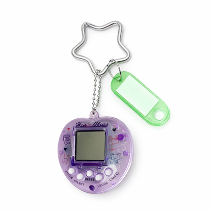 Porte-clés console de jeux arc-en-ciel coréen tendance Kawaii Harajuku Charm Y2K Cadenas cœur cristal DIY Pendentif porte-clés vintage
