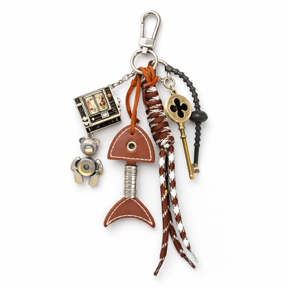 Nouveau produit : pendentif croissant en forme de caneton rôti d'été, accessoire pour sac à dos en forme de cœur, porte-clés