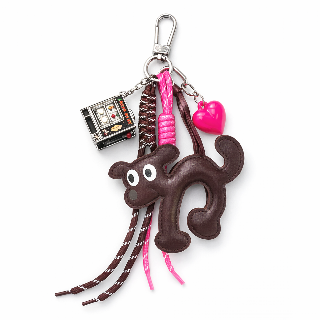 Nouveau produit : pendentif croissant en forme de caneton rôti d'été, accessoire pour sac à dos en forme de cœur, porte-clés