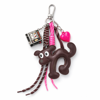 Nouveau produit : pendentif croissant en forme de caneton rôti d'été, accessoire pour sac à dos en forme de cœur, porte-clés