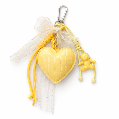 Nouveau produit : pendentif croissant en forme de caneton rôti d'été, accessoire pour sac à dos en forme de cœur, porte-clés