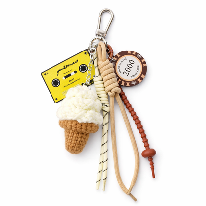 Nouveau produit : pendentif croissant en forme de caneton rôti d'été, accessoire pour sac à dos en forme de cœur, porte-clés