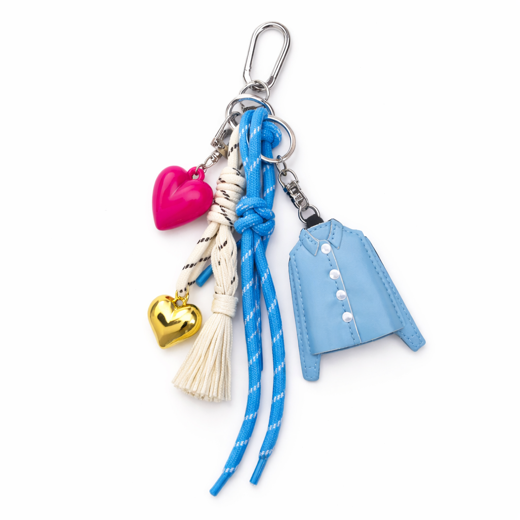 Nouveau produit : pendentif croissant en forme de caneton rôti d'été, accessoire pour sac à dos en forme de cœur, porte-clés