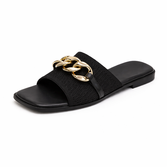 Anna Flat - Sandália Mule muito Elegante e Confortável