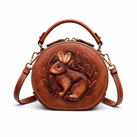 Sac rond vintage Colette – Fabriqué en cuir véritable de première qualité