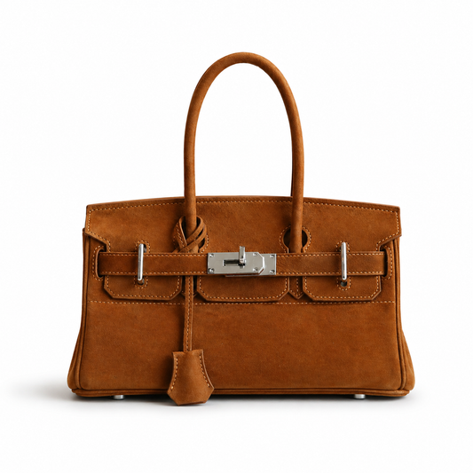 Jane Suede Luxe – Bolsa em Couro Genuíno