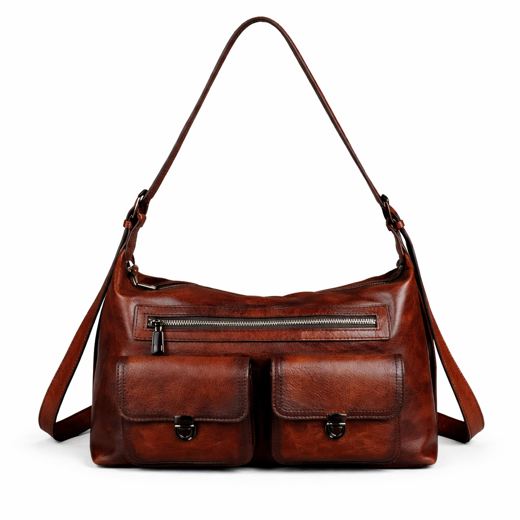 Sac Alba Vintage – Fabriqué en cuir véritable peint à la main