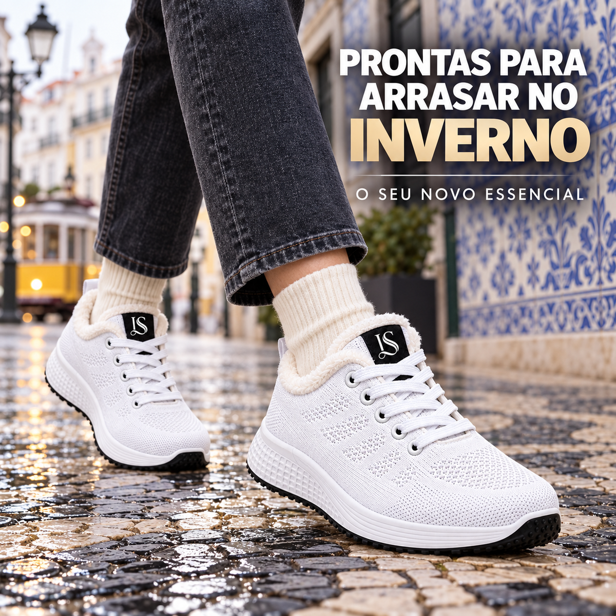 Aveline Lusitanna - Basket Casual avec Doublure Bien Chaude pour l'Hiver