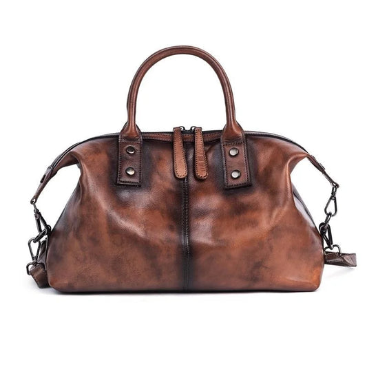 Mala Riviera Vintage – Em Couro Genuíno Pintado à Mão