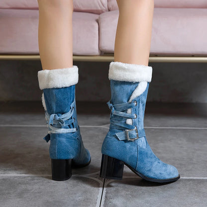 Bottes en denim Ruth - Super confortables et chaudes