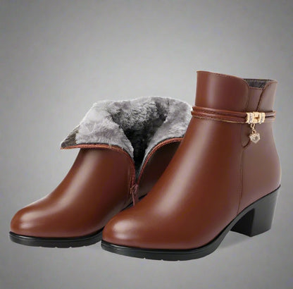 Bottes en cuir véritable ultra confortables