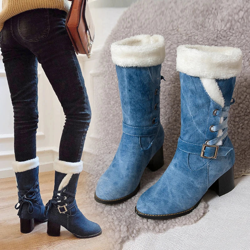Bottes en denim Ruth - Super confortables et chaudes